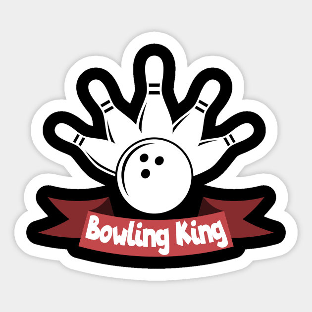 Bowling king Sticker by maxcode